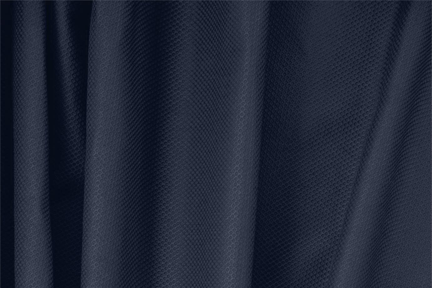 Tissu Piquet Stretch Bleu denim en Coton, Stretch pour vêtements