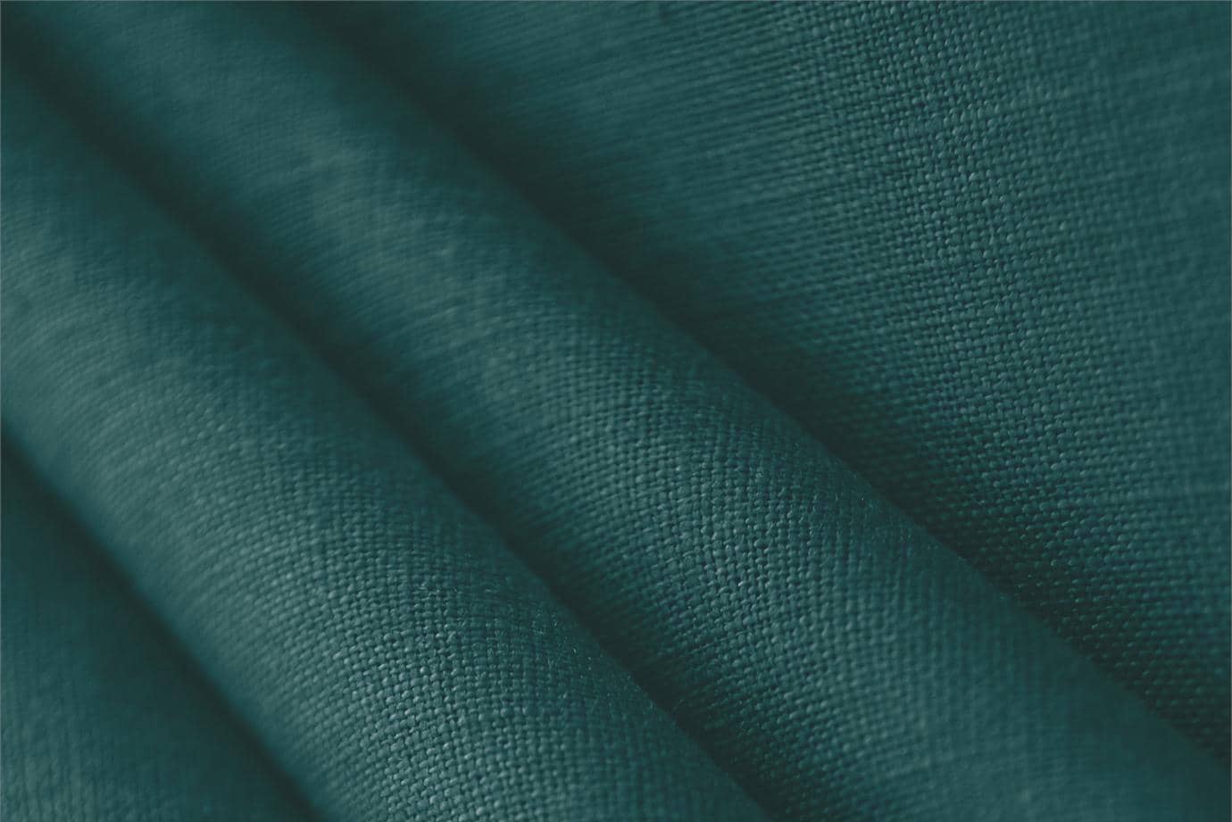 Petrol Blue Linen Linen Canvas fabric for dressmaking