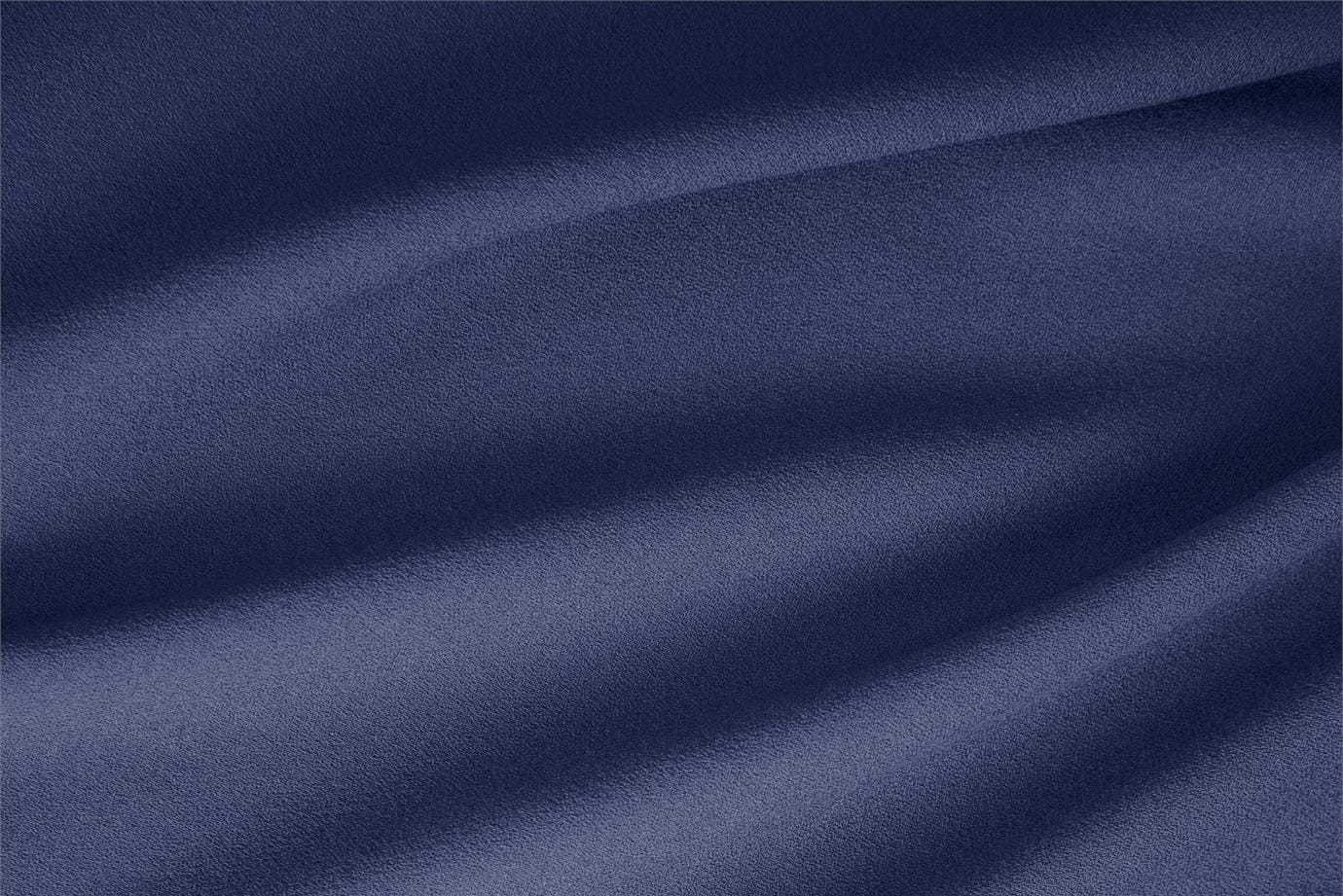 Tessuto Lana Stretch Blu Oceano in Lana, Poliestere, Stretch per abbigliamento