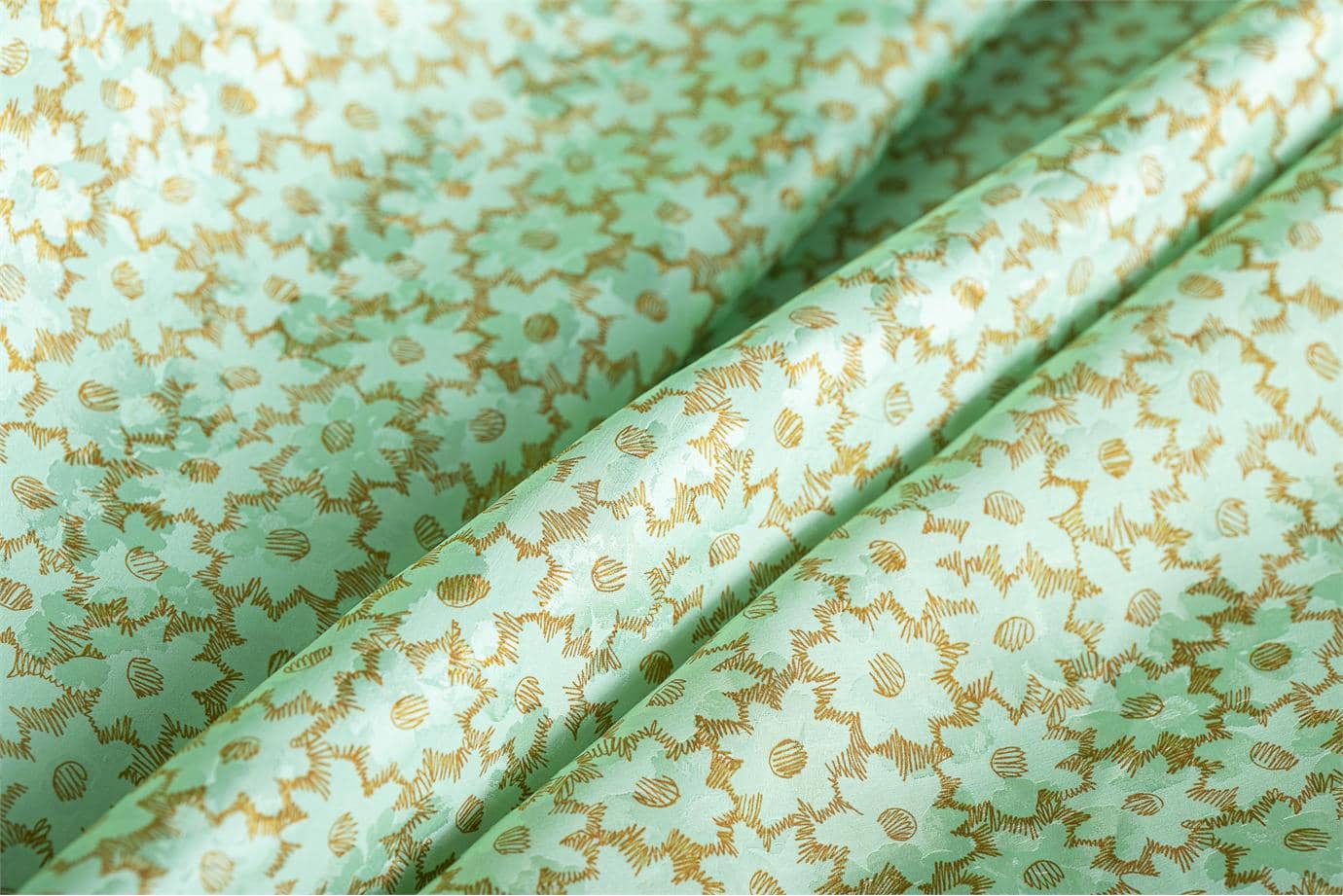 Green Viscose fabric for dressmaking