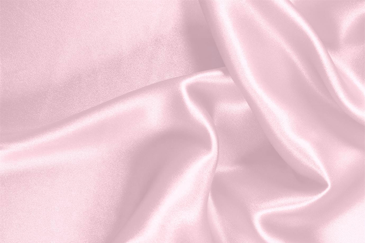 Baby Pink Silk Crêpe Satin fabric for dressmaking