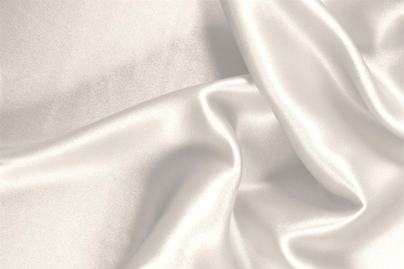 Tissu Satin stretch Blanc ivoire en Soie, Stretch pour vêtements