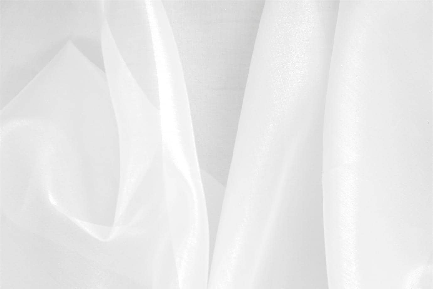 Tissu Organza Blanc optique en Soie pour vêtements
