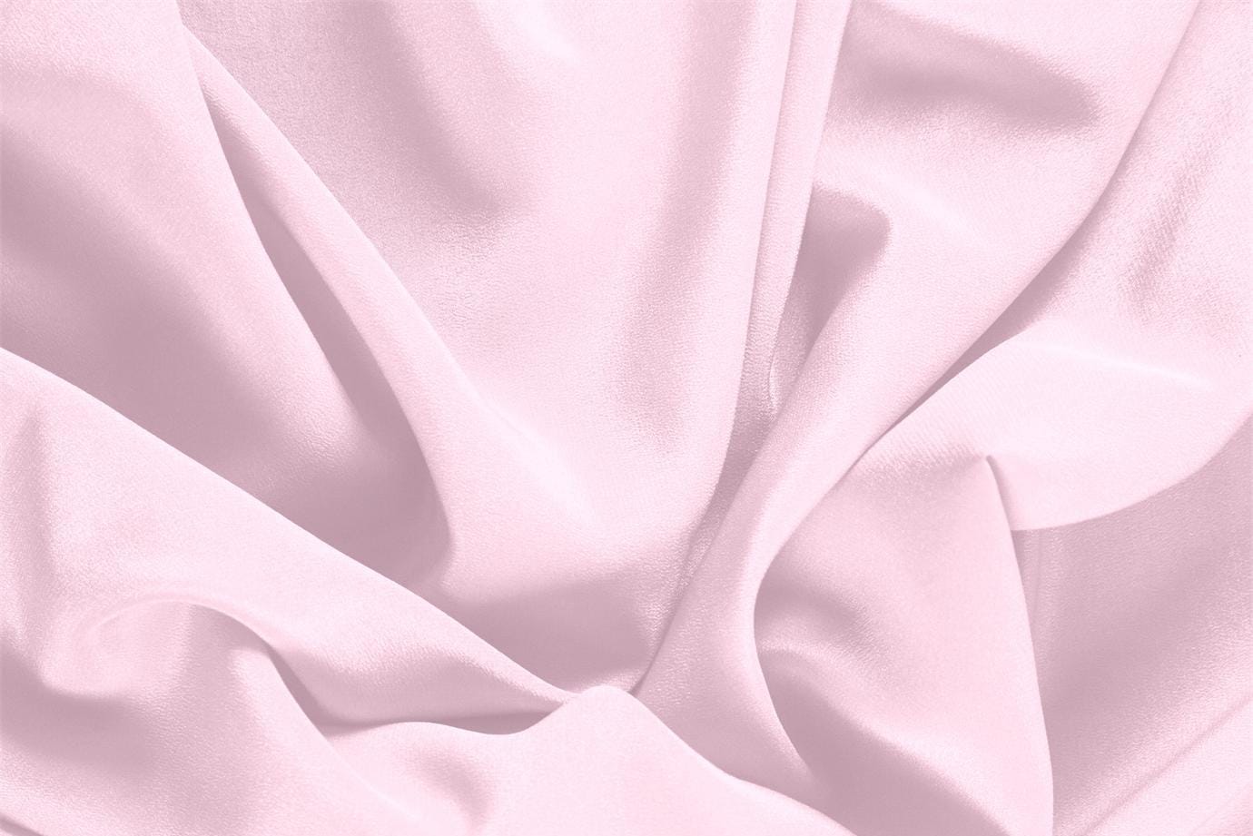 Baby Pink Silk Crêpe de Chine fabric for dressmaking