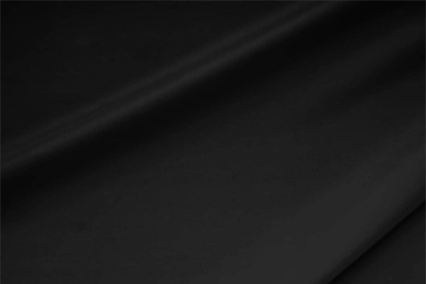 Tessuto Crepe de Chine Stretch nero in seta per abbigliamento