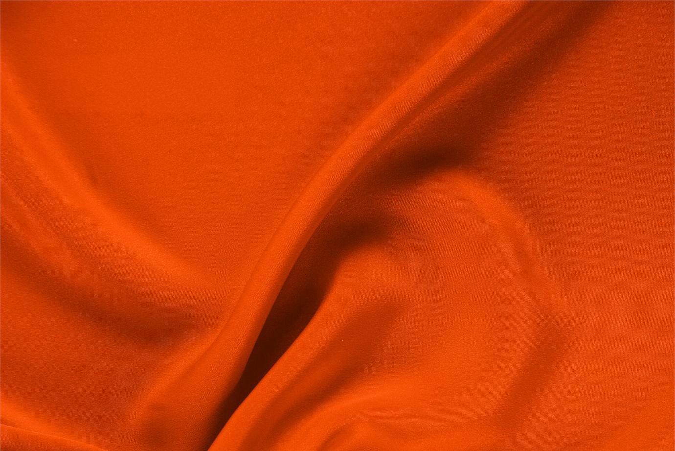 Tissu Drap Orange corail en Soie pour vêtements