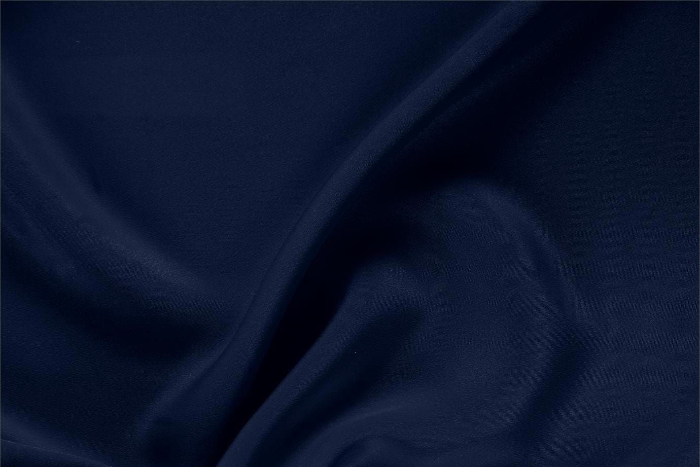 Tessuto Drap Blu Navy in Seta per abbigliamento