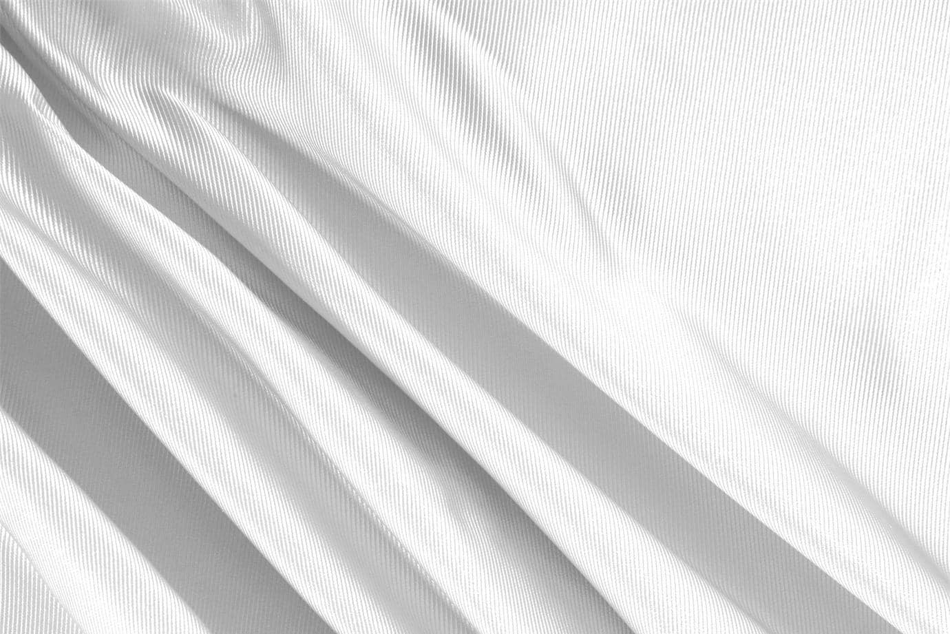 White dogaressa fabric in pure ribbed silk fabric for dressmaking