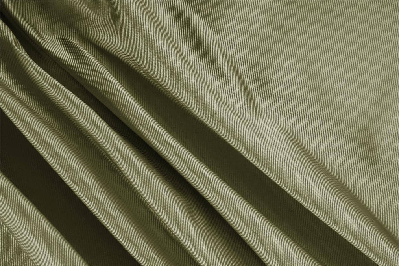 Tessuto Dogaressa Verde Muschio in Seta per abbigliamento