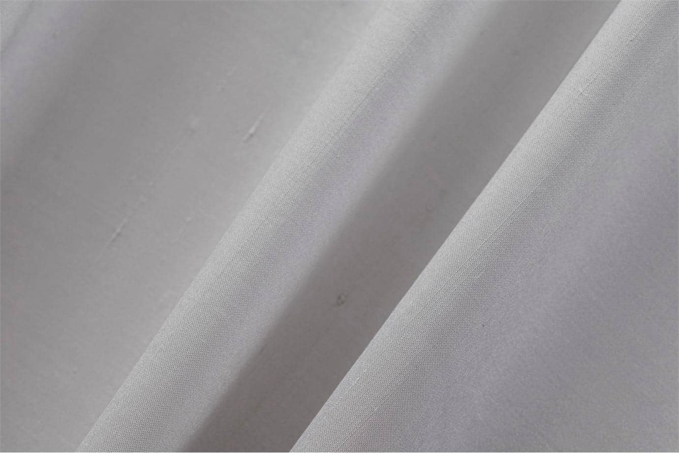 Tissu Double Shantung Gris pierre en Coton, Soie pour vêtements