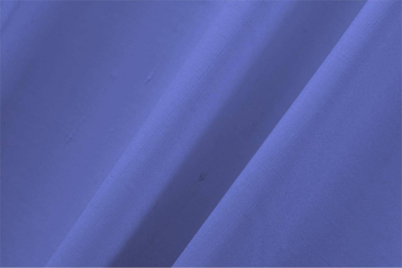 Sea Blue Cotton, Silk Double Shantung fabric for dressmaking