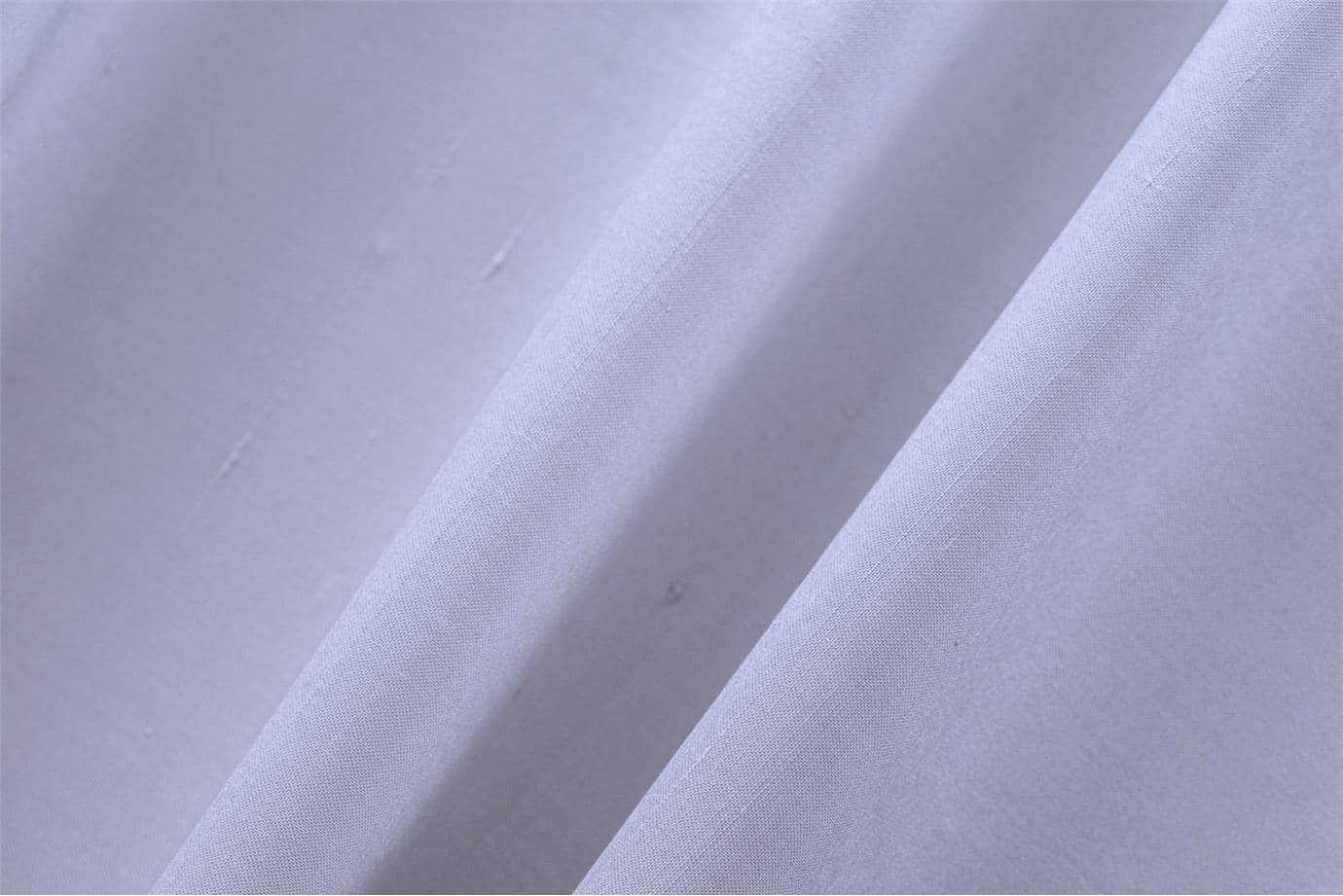 Tessuto Double Shantung Blu Cielo in Cotone, Seta per abbigliamento