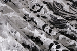 Tissu Couture Paillettes Blanc, Noir en Polyester UN001278