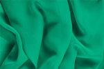 Tessuto Georgette Verde Bandiera in Seta per Abbigliamento UN000461