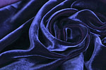 Tessuto Velluto Se/Viscosa 014 Blu per Abbigliamento
