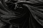 Black Silk and Viscose Velvet Fabric - 901