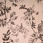 Tissu Georgette Fiori K00801 Gris, Rose en Soie