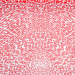 Red, White Silk Georgette fabric for dressmaking