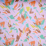 Multicolor, Pink Silk Chiffon fabric for dressmaking