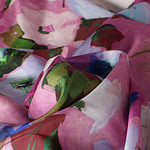 Pink, Purple Silk Apparel Fabric ST000224