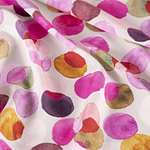 Beige, Multicolor Silk Crêpe de Chine fabric for dressmaking