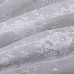 White chantilly lace with double scallop | new tess bridal fabrics