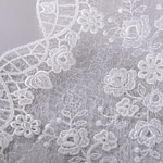 Pizzo macramè bianco con bordo a balza | new tess