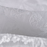 Magnificent white embroidered organza | new tess bridal fabrics