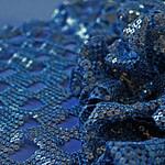 Tessuto Paillettes 000503 Blu in Poliestere