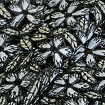 Black, White Polyester Apparel Fabric UN000903