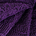 Purple Polyester Sequins Apparel Fabric UN000906