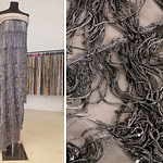 Tessuto Paillettes Argento in Poliestere per abbigliamento