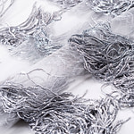 Silver Polyester Sequins fabric for dressmaking