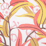 Tessuto floreale in popeline di cotone stampato rosa e giallo | new tess