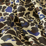 Beige, Blue Silk Apparel Fabric ST000075