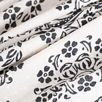 Beige, Black, White Cotton fabric for dressmaking
