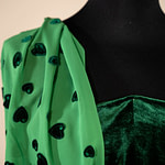 Tessuto Verde in Poliestere, Viscosa per Abbigliamento TC000810