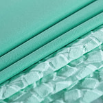 Tessuto Microfibra Crêpe Verde Menta in Poliestere per abbigliamento