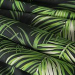 Black, Green Cotton Cotton canvas Apparel Fabric ST000290