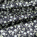 Tissu Popeline Noir en Coton pour vêtements