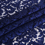 Blue Cotton, Polyester, Viscose fabric for dressmaking