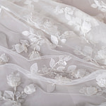 White Polyester fabric for dressmaking