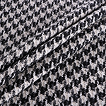 Black, White Polyester, Wool Apparel Fabric TC001047