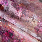 Tessuto Paillettes Fucsia, Rosa in Poliestere per Abbigliamento UN001180