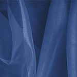 Tissu Couture Organza Bleu cobalt en Soie UN000607