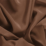 Walnut Brown Silk Crêpe de Chine fabric for dressmaking