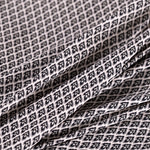 Beige, Black Polyester, Stretch fabric for dressmaking