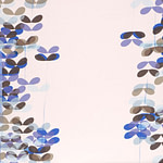 Tessuto Bianco, Blu in Cotone per abbigliamento