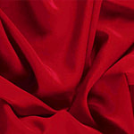 Ruby Red Silk Crêpe de Chine Apparel Fabric