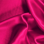 Tissu Crêpe Satin Fuchsia en Soie pour vêtements